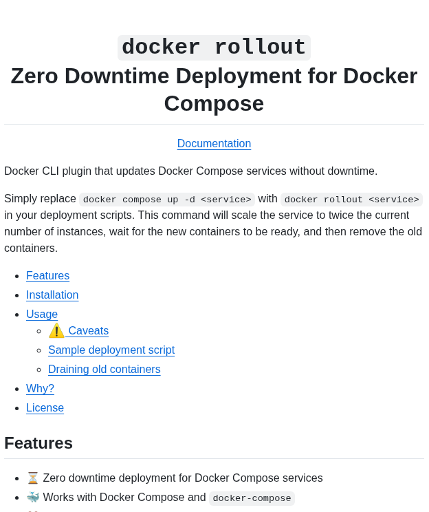 Wowu Docker Rollout screenshot
