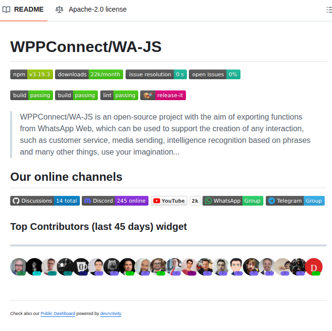 Wppconnect Team Wa Js screenshot