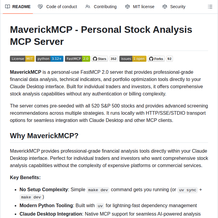 Wshobson Maverick Mcp screenshot