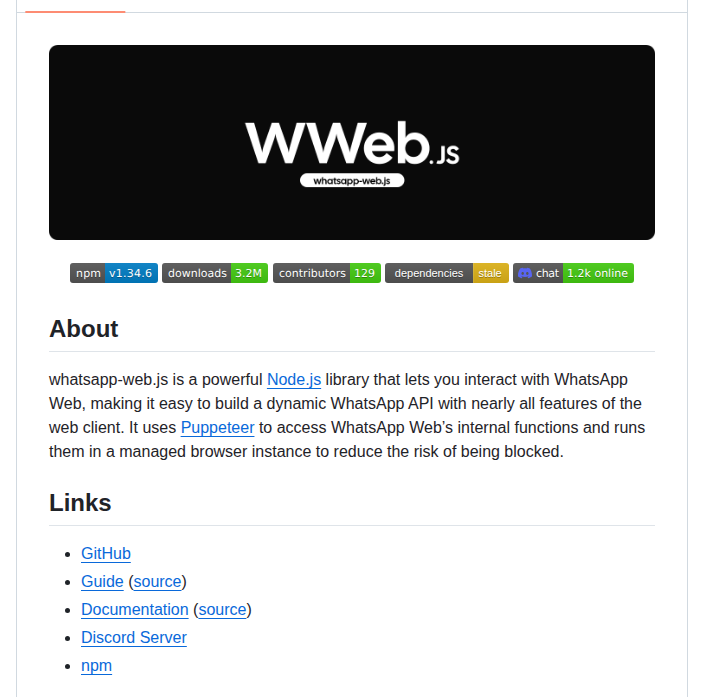 Wwebjs Whatsapp Web.js screenshot