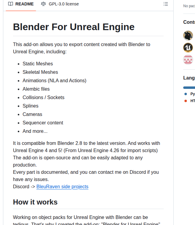Xavier150 Blender For Unrealengine Addons screenshot