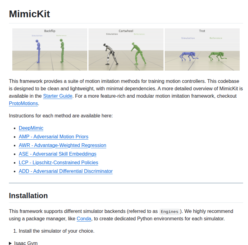 Xbpeng Mimickit screenshot