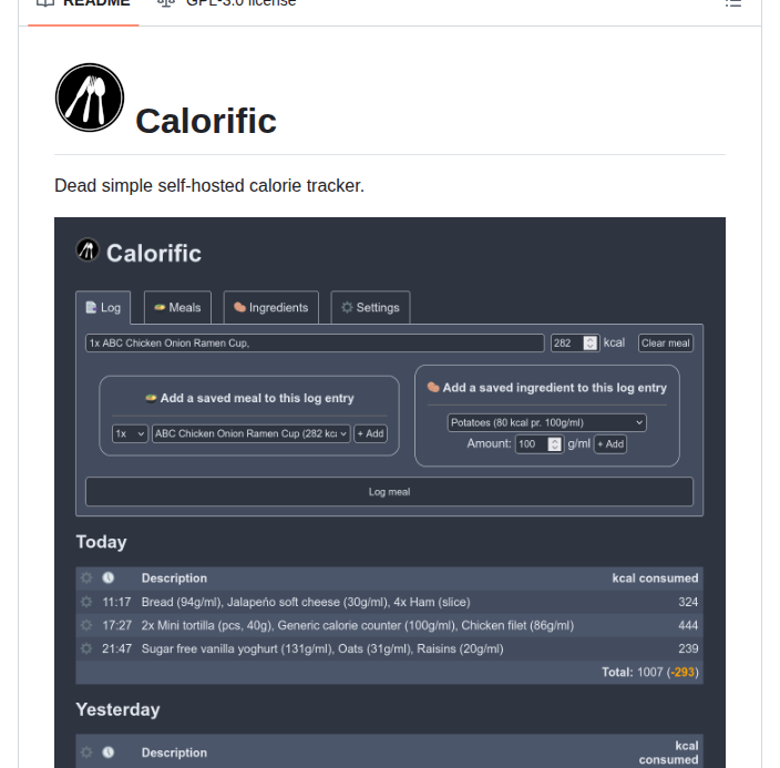 Xdpirate Calorific screenshot