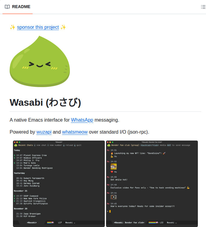 Xenodium Wasabi screenshot