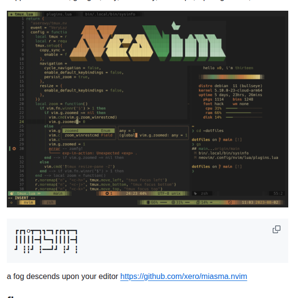 Xero Miasma.nvim screenshot