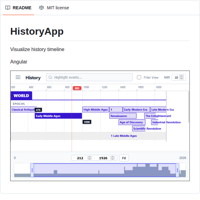 Xiety Historyapp screenshot