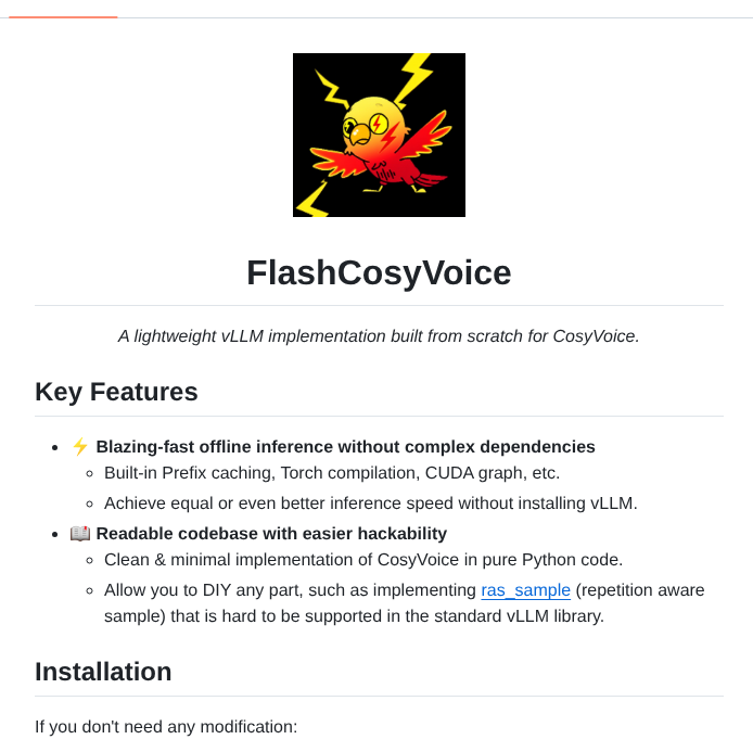 Xingchensong Flashcosyvoice screenshot
