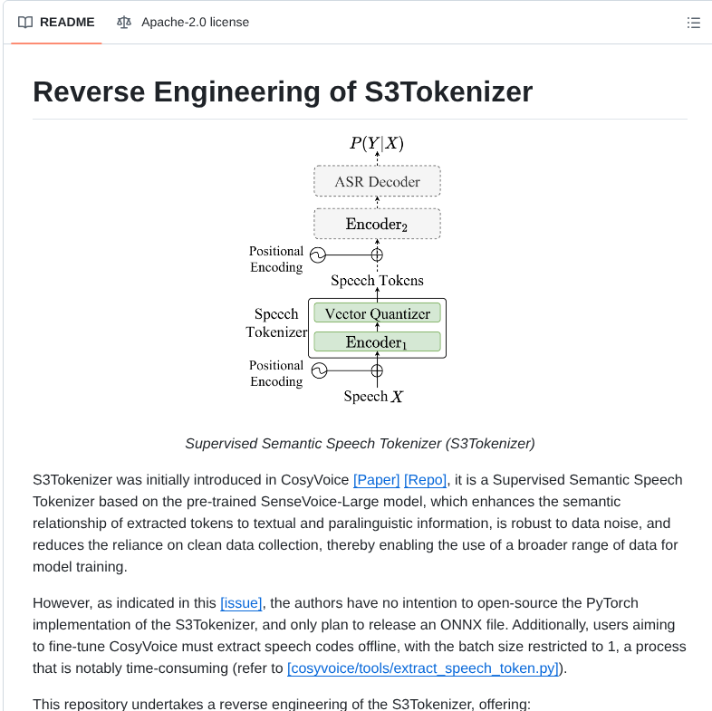 Xingchensong S3tokenizer screenshot