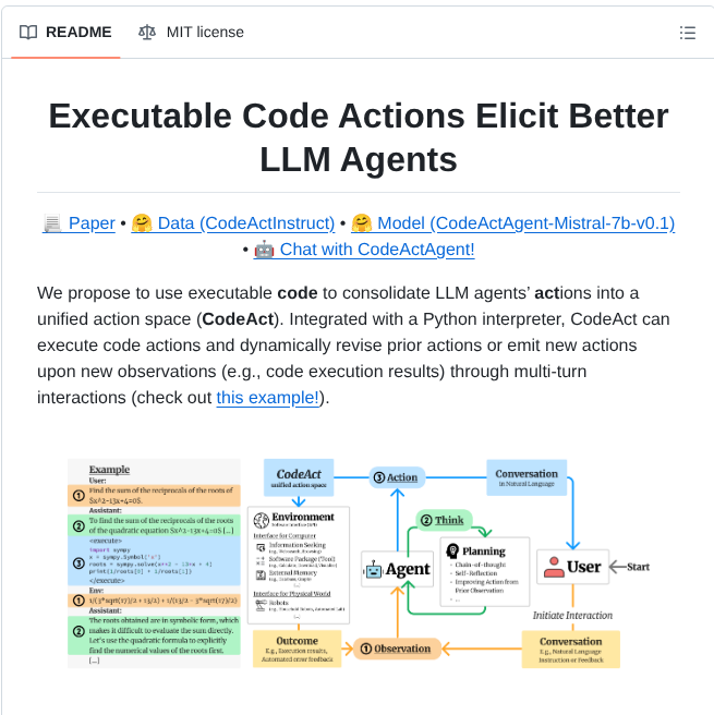 Xingyaoww Code Act screenshot