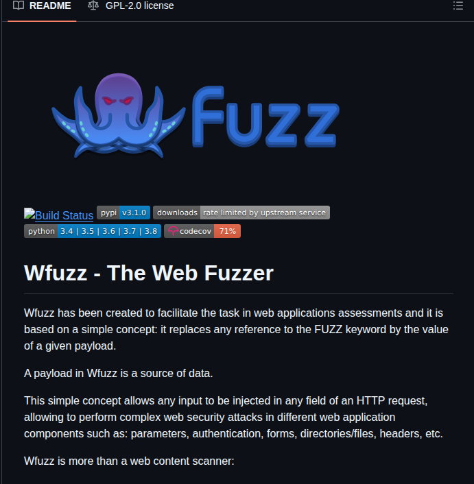 Xmendez Wfuzz screenshot