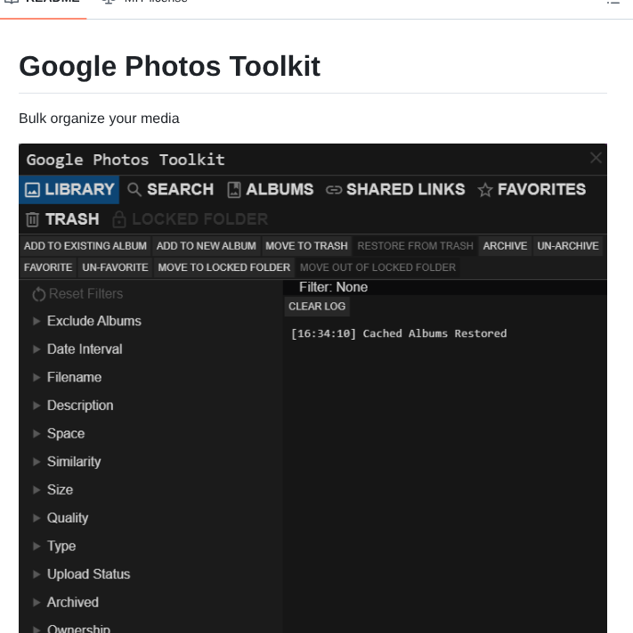 Xob0t Google Photos Toolkit screenshot