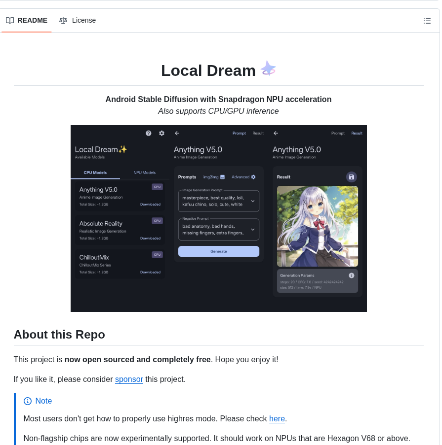 Xororz Local Dream screenshot