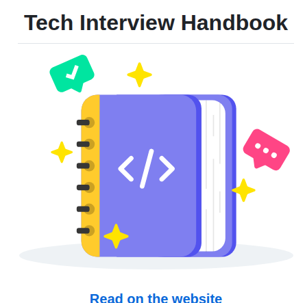 Yangshun Tech Interview Handbook screenshot