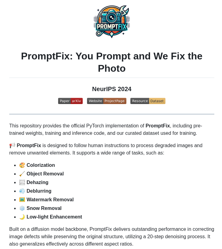 Yeates Promptfix screenshot