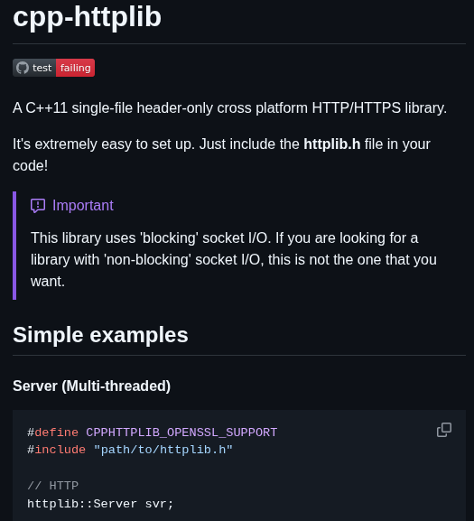 Yhirose Cpp Httplib screenshot