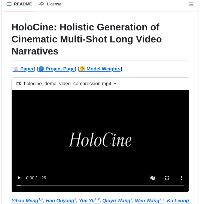 Yihao Meng Holocine screenshot