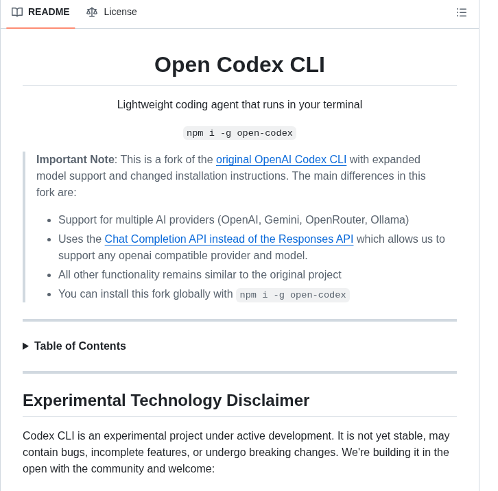 Ymichael Open Codex screenshot