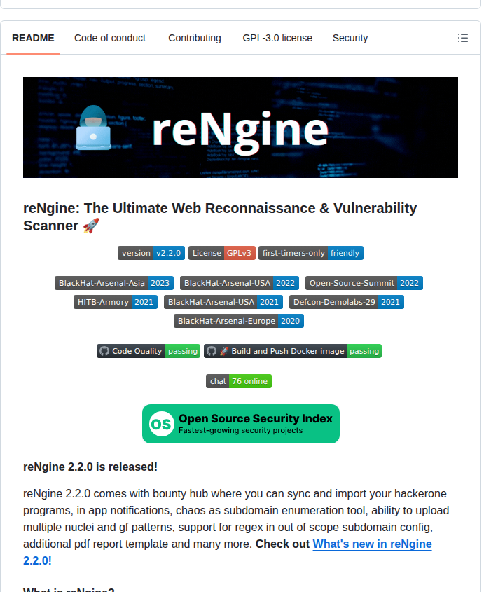 Yogeshojha Rengine screenshot