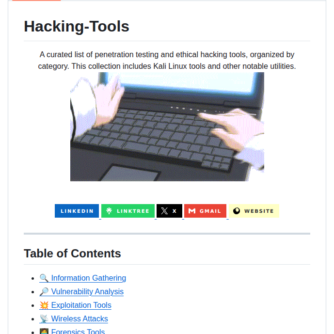 Yogsec Hacking Tools screenshot