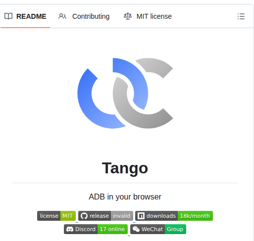Yume Chan Ya Webadb screenshot
