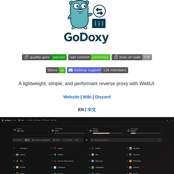 Yusing Go Proxy screenshot
