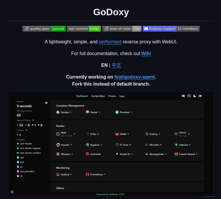 Yusing Godoxy screenshot