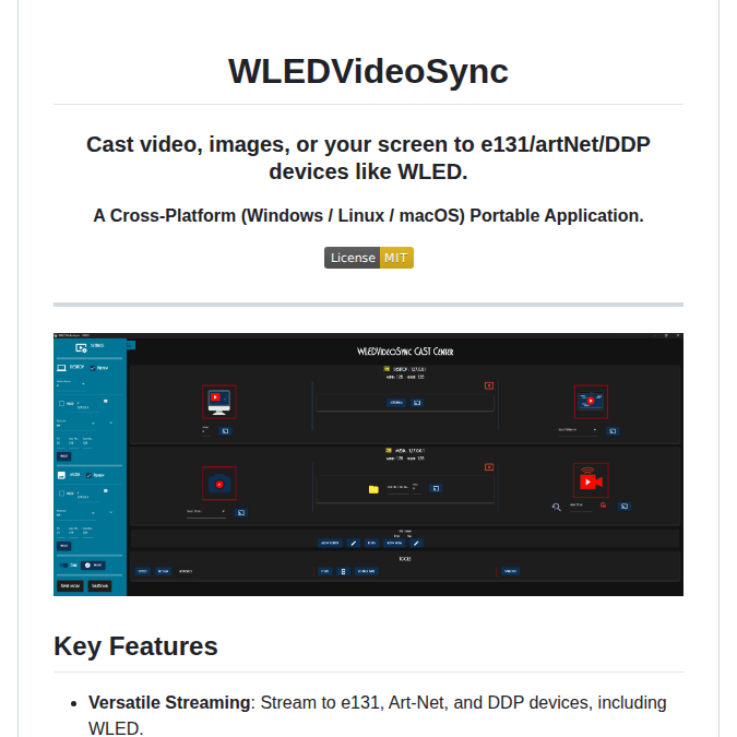Zak 45 Wledvideosync screenshot