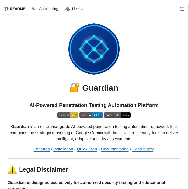 Zakirkun Guardian Cli screenshot