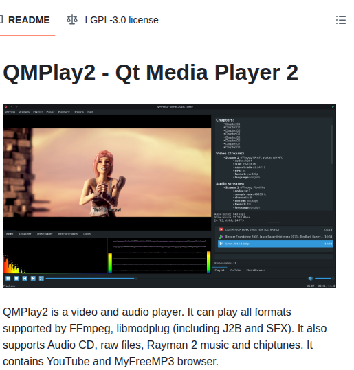 Zaps166 Qmplay2 screenshot
