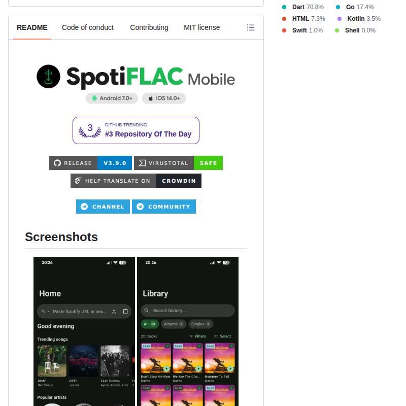 Zarzet Spotiflac Mobile screenshot