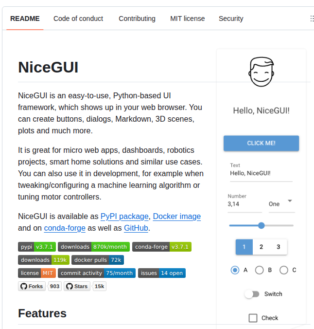 Zauberzeug Nicegui screenshot