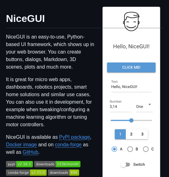 Zauberzeug Nicegui screenshot