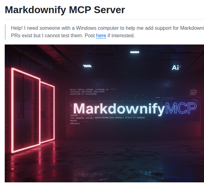 Zcaceres Markdownify Mcp screenshot