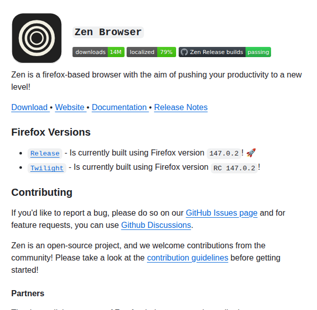 Zen Browser Desktop screenshot