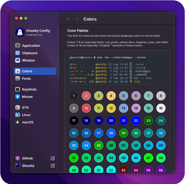 Zerebos Ghostty Config screenshot