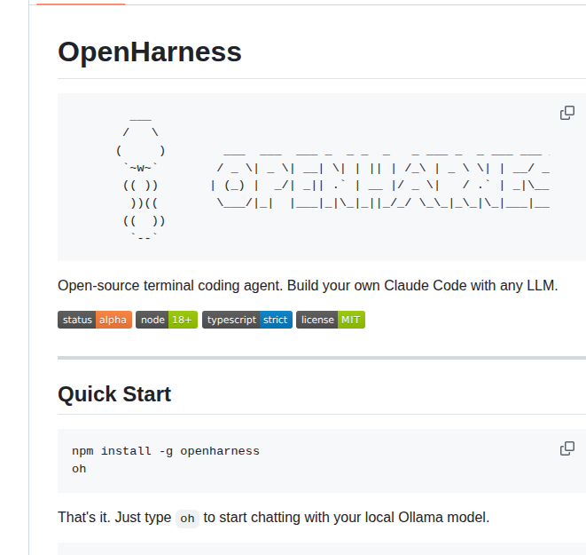Zhijiewong Openharness screenshot