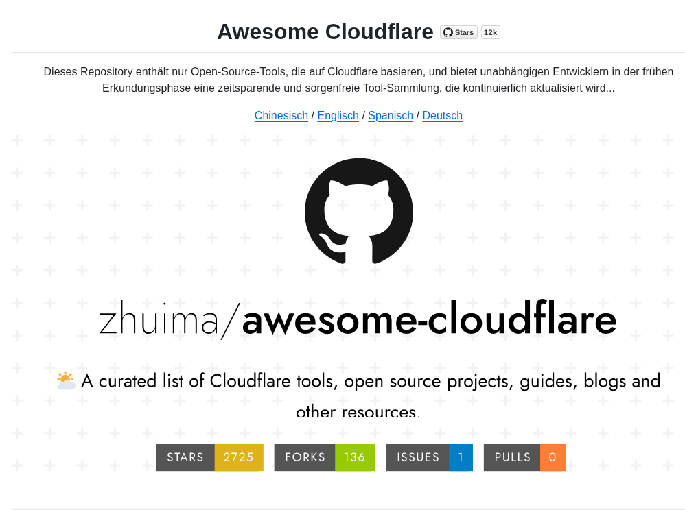 Zhuima Awesome Cloudflare screenshot