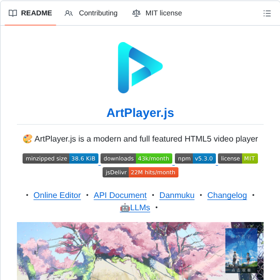 Zhw2590582 Artplayer screenshot