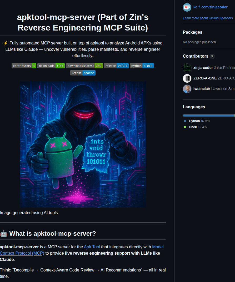 Zinja Coder Apktool Mcp Server screenshot