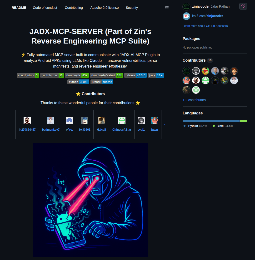 Zinja Coder Jadx Mcp Server screenshot