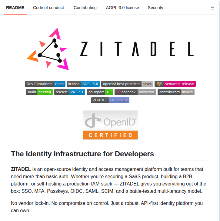Zitadel Zitadel screenshot