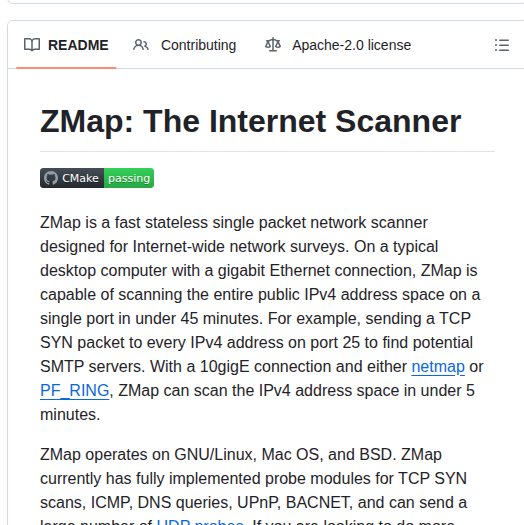 Zmap Zmap screenshot