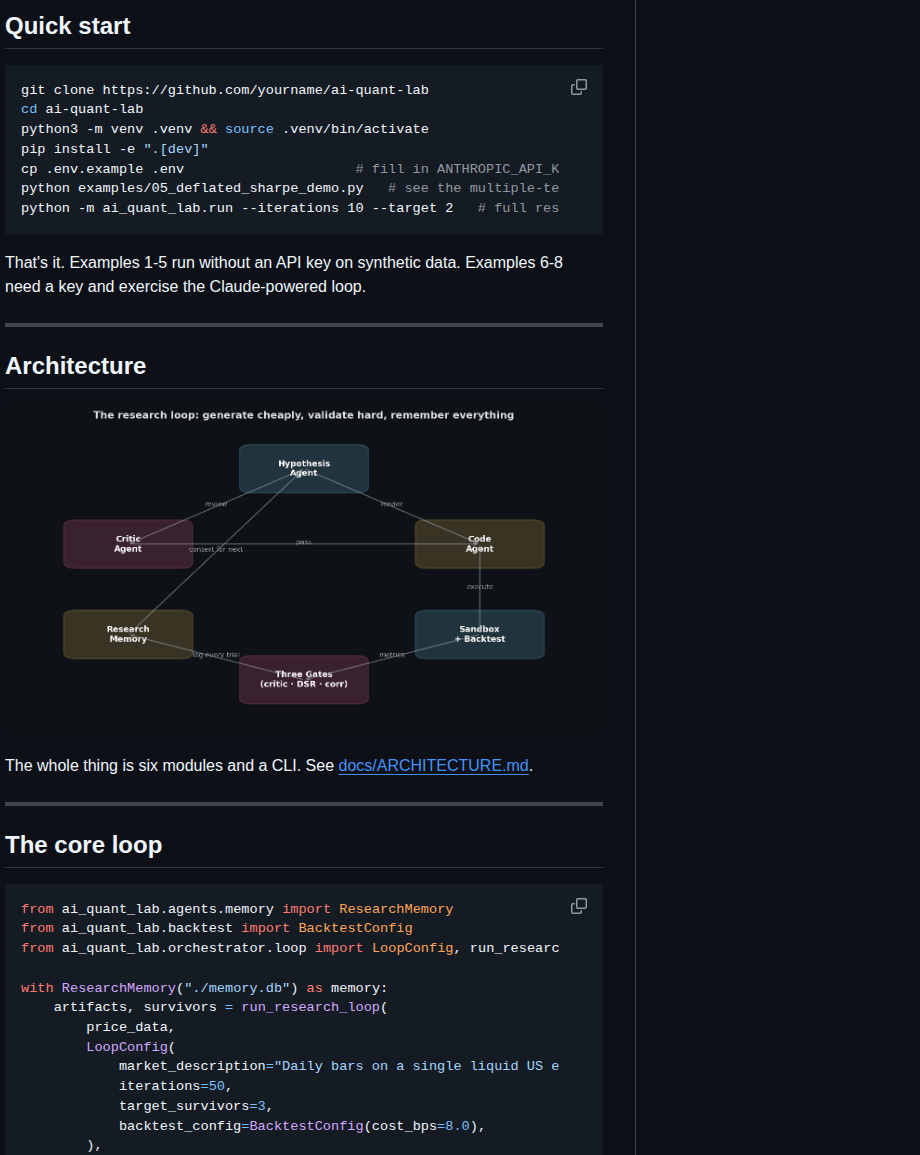 Zostaff Ai Quant Researcher screenshot