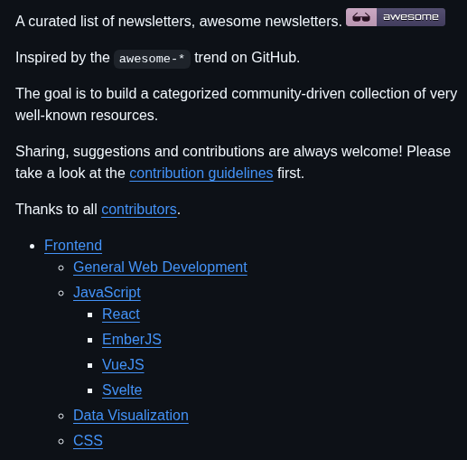 Zudochkin Awesome Newsletters screenshot