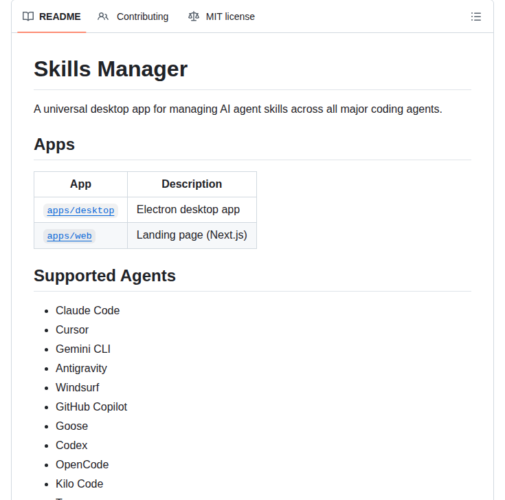 Zunalabs Skills Manager screenshot